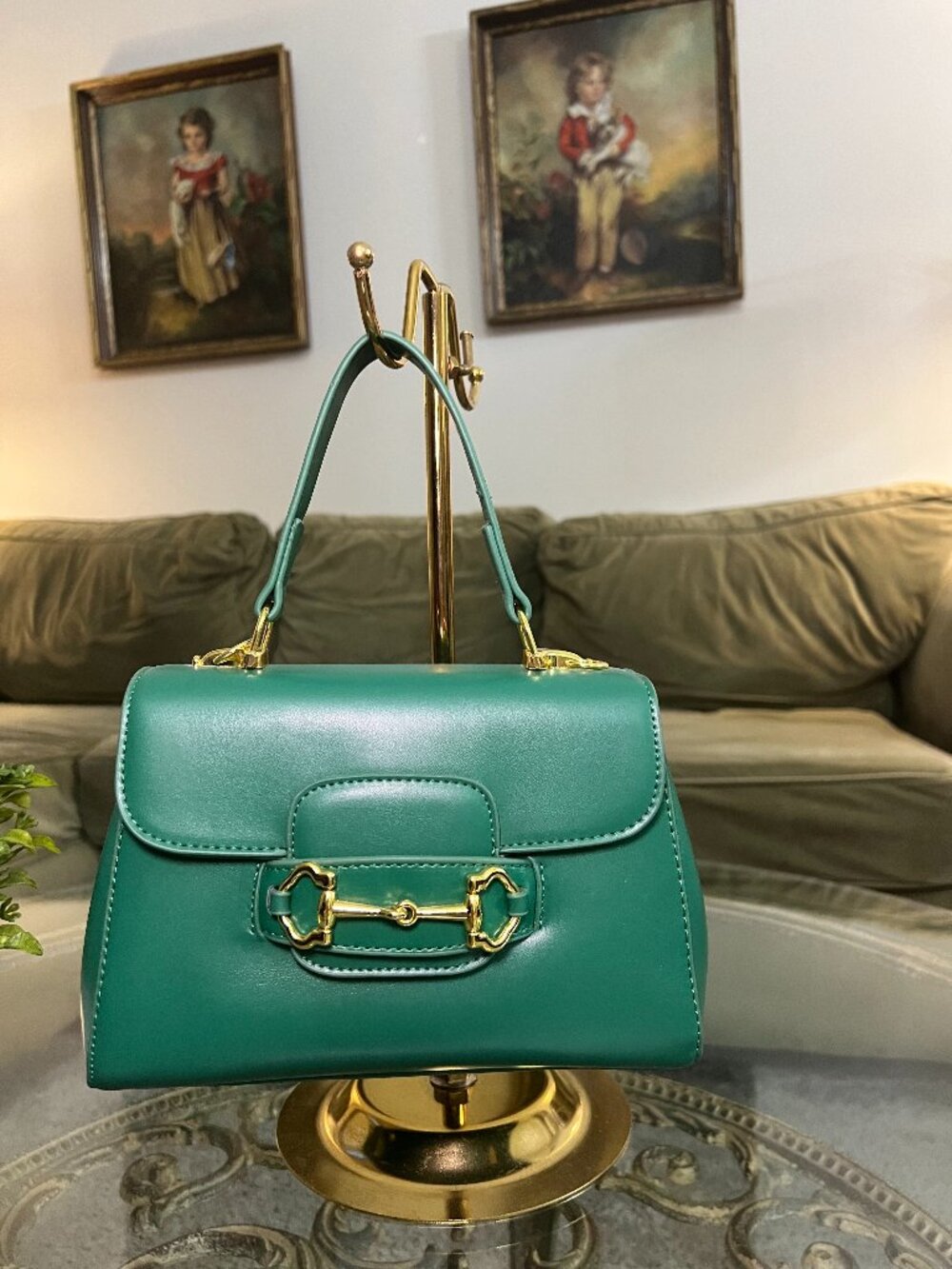 NEW_Vintage Inspired Jade Handbag